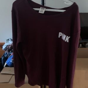 a long sleeve maroon shirt from Pink!